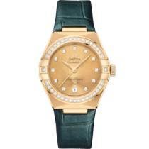 Constellation 29 mm, yellow gold on leather strap - 131.58.29.20.58.001