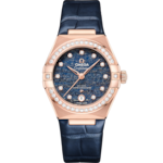 Constellation 29 mm, or Sedna™ sur bracelet en cuir - 131.58.29.20.99.006
