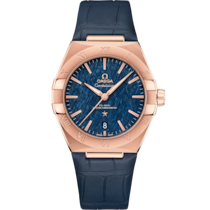 Constellation 39 mm, Sedna™ gold on leather strap - 131.53.39.20.03.001