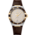 星座系列 41毫米, 不鏽鋼-黃金錶殼 於 皮革錶帶 - 131.23.41.21.06.002