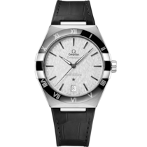 Grey dial watch on Steel case with Leather strap - Constellation 41 mm, steel on leather strap - 131.33.41.21.06.001