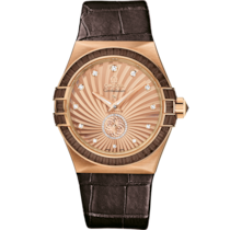 Constellation 35 mm, red gold on leather strap - 123.58.35.20.99.001