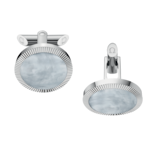 星座系列 袖扣, 珍珠母貝薄片, 不鏽鋼 - CA01ST0700305