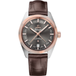 Constellation 41 mm, steel - Sedna™ gold on leather strap - 130.23.41.22.06.001