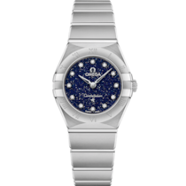 Uhr mit Blau Zifferblatt auf Stahl Gehäuse mit Edelstahlarmband bracelet - Constellation 25 mm, Stahl mit Stahlband - 131.10.25.60.53.001