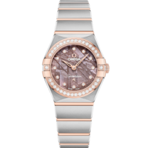 สีม่วง หน้าปัดนาฬิกาบน สตีล - ทอง Sedna™ ตัวเรือนพร้อม สตีล - ทอง Sedna™ bracelet - Constellation 25 มม., สตีล - ทอง Sedna™ บน สตีล - ทอง Sedna™ - 131.25.25.60.99.001