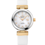 De Ville 34 mm, steel - yellow gold on leather strap - 425.22.34.20.55.002