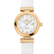 De Ville 34 mm, Yellow gold on Leather strap - 425.62.34.20.55.003