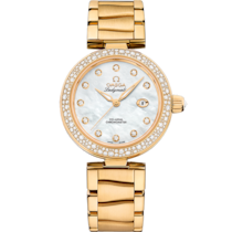 De Ville Ladymatic 34 mm, yellow gold on yellow gold - 425.65.34.20.55.009