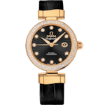 De Ville 34 mm, Yellow gold on Leather strap - 425.68.34.20.51.002