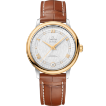 De Ville 32 mm, Steel - yellow gold on Leather strap - 424.23.33.20.52.001