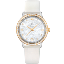 De Ville 32 mm, Steel - yellow gold on Leather strap - 424.27.33.20.55.002