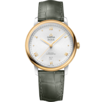 De Ville 39 mm, Steel - yellow gold on Leather strap - 424.23.40.20.02.004