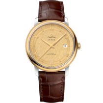 De Ville 39 mm, Steel - yellow gold on Leather strap - 424.23.40.20.08.001