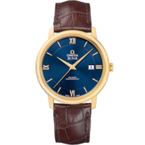 De Ville 39 mm, Yellow gold on Leather strap - 424.53.40.20.03.001