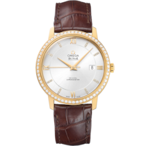 De Ville 39 mm, Yellow gold on Leather strap - 424.58.40.20.52.001