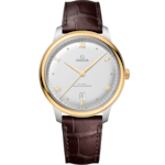 De Ville 40 mm, steel - yellow gold on leather strap - 434.23.40.20.02.002