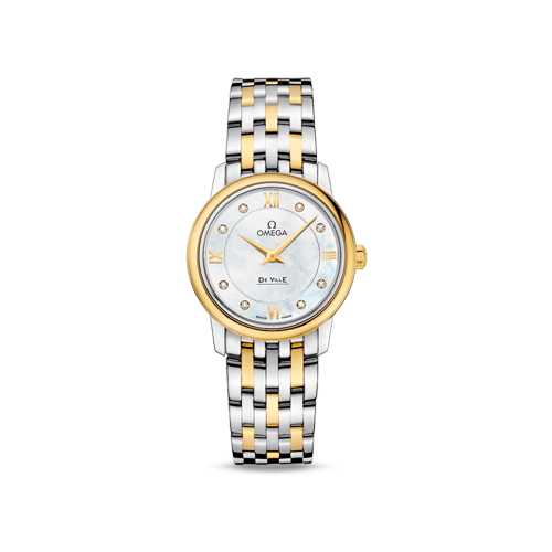 Prestige De Ville steel - yellow gold Diamonds Watch 424.20.27.60.55 ...