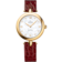 De Ville 27.4 mm, yellow gold on leather strap - 424.53.27.60.55.001