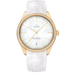 De Ville 40 mm, yellow gold on leather strap - 432.58.40.21.05.002