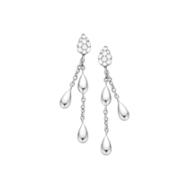 Omega Dewdrop Brinco, Ouro branco de 18K, Diamantes - E59BCA0200305