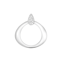 Omega Dewdrop Pendente, Oro bianco 18K, Diamanti