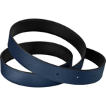 Fine Leather Belt, Black / Blue - 7070910002