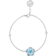Omega Flower Armband, Perlmutt-Cabochon, Türkis-Cabochon, 18 K Weißgold - B603BC0700505