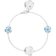 Omega Flower Bracelet, 18K white gold, Mother-of-pearl cabochon, Turquoise cabochon - B603BC0700605