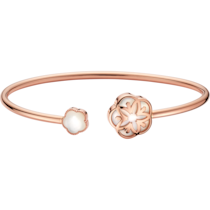 Omega Flower 18K red gold and two Mother-of-Pearl cabochons with engraving on the back - B603BG0700100