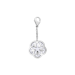 Omega Flower Charm, Oro blanco de 18 qt, Cabujón de nácar - M603BC0700105