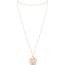 Omega Flower Necklace, 18K red gold, Mother-of-pearl cabochon - L603BG0700105