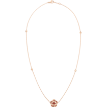 Omega Flower Colar, Ouro rosa de 18K, Cabochon em cornalina - N603BG0700205