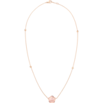 Omega Flower Collier, Oro rosso 18K, Cabochon di opale rosa - N603BG0700305