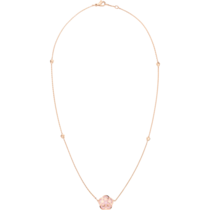 Omega Flower Collier, Oro rosso 18K, Cabochon di opale rosa - N603BG0700305