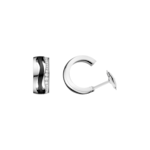 Ladymatic Boucle d'oreille, Or blanc 18K, Céramique noire, Diamants - E604CL0100105