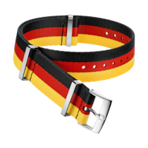 Bracelete NATO - Bracelete em poliamida preta, vermelha e amarela com 3 faixas - 031CWZ010652