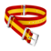 NATO-Armband - Rot-gelbes Polyamidarmband mit 3 Streifen - 031CWZ013390
