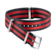 Ремешок NATO - Полиамидный ремешок с 5 полосками черного и красного цветов - 031ZSZ002042