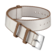 Bracelet NATO - Bracelet en polyamide beige aux bordures brunes - 031CWZ011322