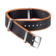 Cinturino NATO - Cinturino in poliammide nero con bordi arancioni - 031ZSZ002046