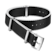 Bracelete NATO - Bracelete em poliamida preta, debruada a branco - 031CWZ010710