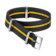 Ремешок NATO - Полиамидный ремешок черного цвета с желтой полосой  - 031CWZ014683