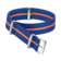 Bracelet NATO - Bracelet en polyamide bleu à rayure orange - 031CWZ014697