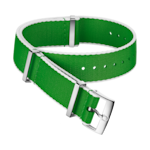 Bracelete NATO - Bracelete em poliamida verde, debruada a branco - 031CWZ010714