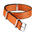 Bracelet NATO - Bracelet en polyamide orange aux bordures noires  - 031CWZ010648