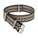 Bracelet NATO - Bracelet en polyamide rayé brun foncé, gris et beige - 031CWZ014739