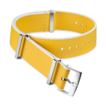 Bracelet NATO - Bracelet en polyamide jaune aux bordures blanches - 031CWZ010706