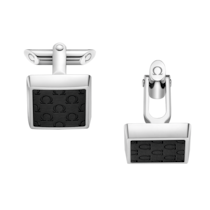Omegamania Stainless steel and black brushed resin - CA02ST0001005