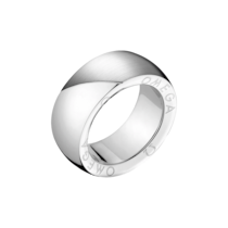Omegamania Ring with polished and brushed surface in stainless steel - R35STA02001XX